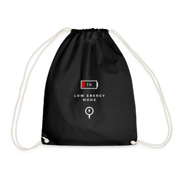 Low Energy Mode Graphics - Drawstring Bag - black - Front