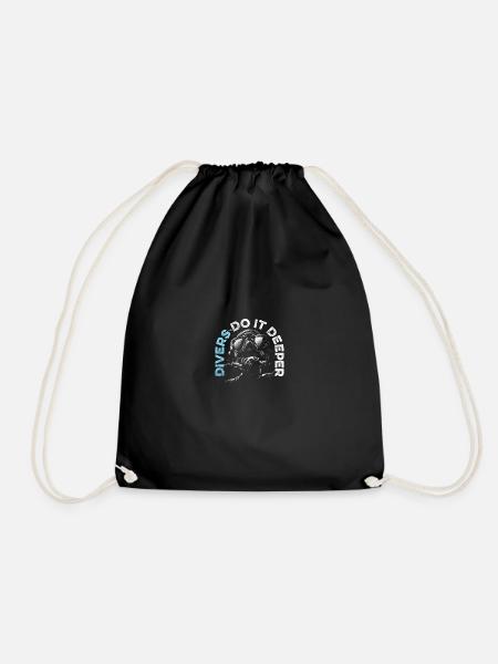 Diver Do It Deeper Tauchen Taucher - Turnbeutel - Schwarz
