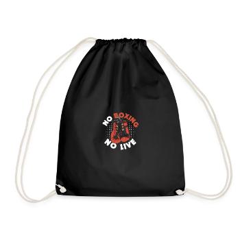 No Boxing No Live Boxing Gym Boxer Männer Frauen - Turnbeutel - Schwarz - Vorne