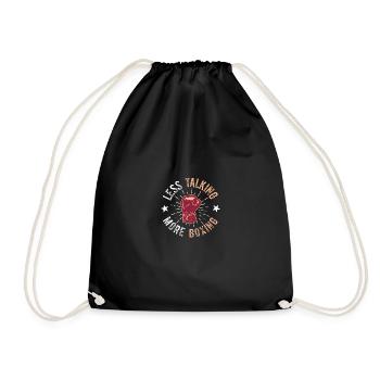 Less Talking More Boxing Gym Boxer Männer Frauen - Turnbeutel - Schwarz - Vorne