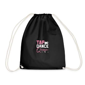 Tap Dance Queen claquettes pour danseurs de claquettes - Sac de sport léger - noir - Devant