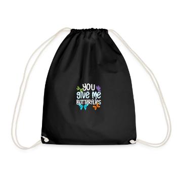Tu me donnes des papillons Entomologie - Sac de sport léger - noir - Devant