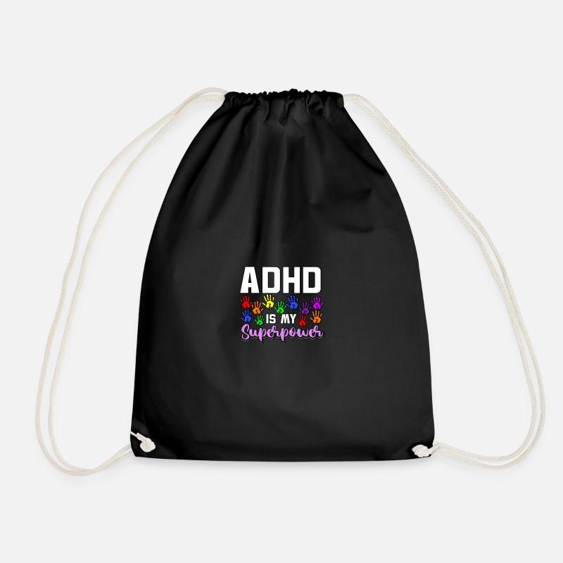 ADHD Is My Superpower ADHD Awareness - Turnbeutel - Schwarz