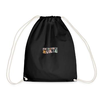 Emergency Nurse Krankenschwester - Drawstring Bag - black - Front