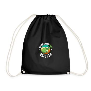 World's Best Frog Catcher für Froschjäger Frosch - Turnbeutel - Schwarz - Vorne