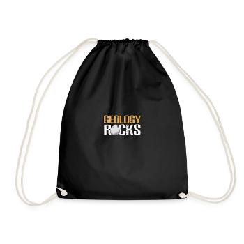 Geology Rocks for Mineral Collectors Geologists - Drawstring Bag - black - Front