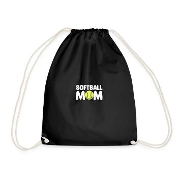 Softball Mom pour les mamans joueuses de softball - Sac de sport léger - noir - Devant