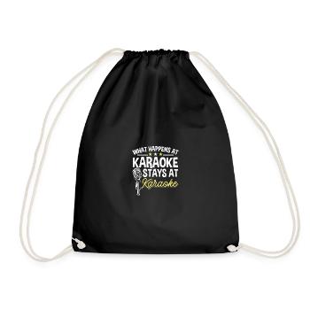 Que se passe-t-il au karaoké reste au karaoké chantant - Sac de sport léger - noir - Devant