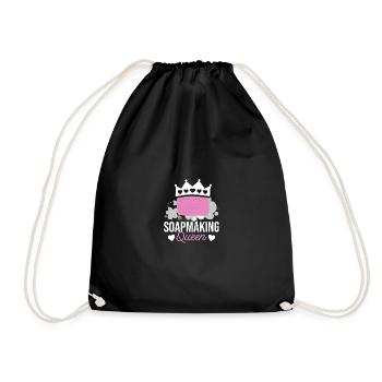 Soap Making Queen Seifenherstellung Seifenmachen - Drawstring Bag - black - Front