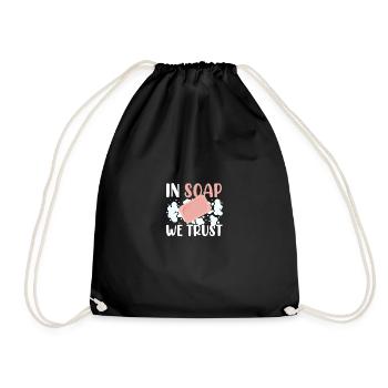 In Soap We Trust Soap Making Soap Making - Drawstring Bag - black - Front