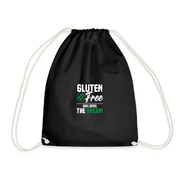 Gluten Free And Living The Dream Gluten Frei - Drawstring Bag - black - Front