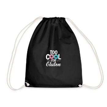 Too Cool For Gluten Frei Awareness Zöliakie - Turnbeutel - Schwarz - Vorne