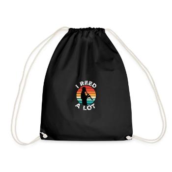 I Reed A Lot for clarinet player Clarinet - Drawstring Bag - black - Front