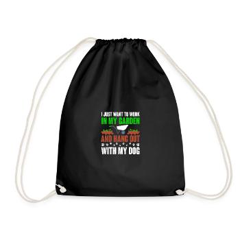 I Just Want To Work In My Garden Hang Out - Drawstring Bag - black - Front