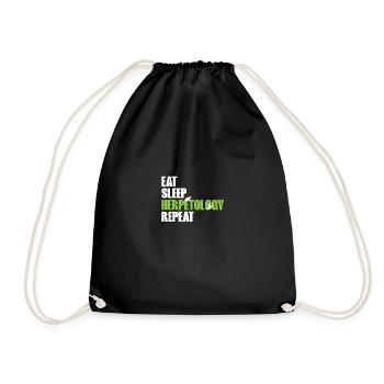 Eat Sleep Herpetology Repeat Herpetologie - Drawstring Bag - black - Front