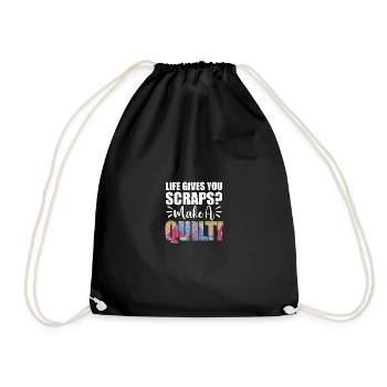 La vie vous donne des restes Faire une courtepointe Coudre - Sac de sport léger - noir - Devant