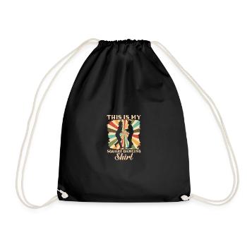 This Is My Square Dancing Shirt for Dancers Dancing - Drawstring Bag - black - Front