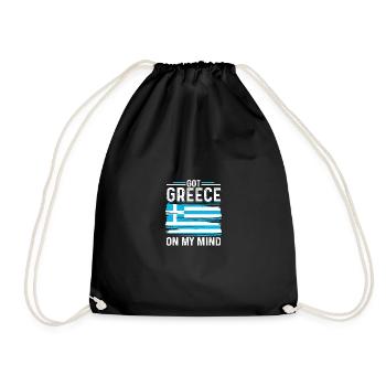 J’ai la Grèce en tête Drapeau grec - Sac de sport léger - noir - Devant