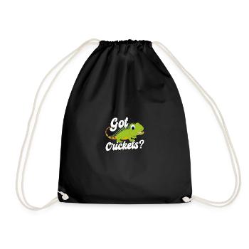 Got Crickets Lézard Gecko Pet Reptile - Sac de sport léger - noir - Devant