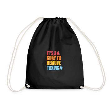 It's A Gday To Remove Toxins Dialysis - Drawstring Bag - black - Front