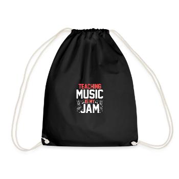 Teaching Music Is My Jam Für Musiklehrer Lehrer - Drawstring Bag - black - Front