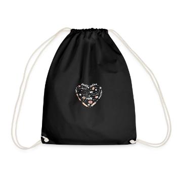 Baking Heart for Confectioner Baker - Drawstring Bag - black - Front