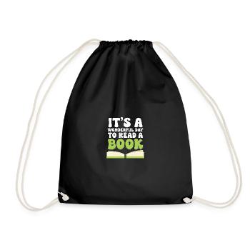 C’est une journée merveilleuse pour lire un livre Lesen - Sac de sport léger - noir - Devant