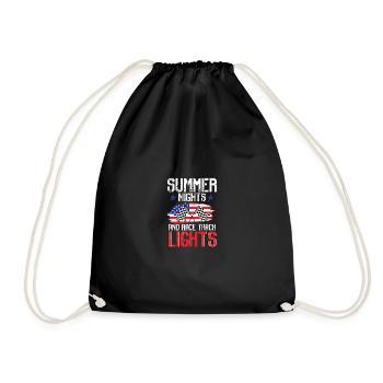 Summer Nights And Race Track Lights Racing Simulator - Drawstring Bag - black - Front