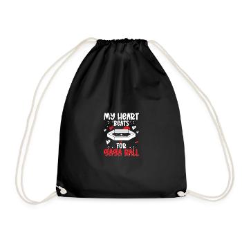 My Heart Beats For Gagaball Sport Team Game - Drawstring Bag - black - Front