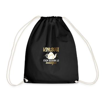 Kintsugi De Broken À Beautiful Kintsukuroi - Sac de sport léger - noir - Devant