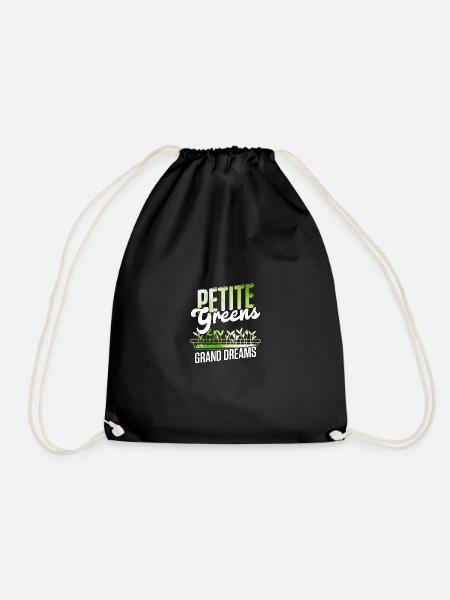 Petite Greens Grand Dreams Gärtnern Microgreen - Turnbeutel - Schwarz