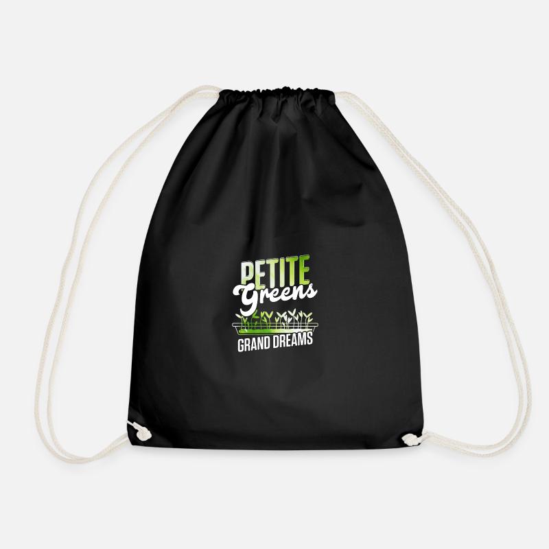 Petite Greens Grand Dreams Gärtnern Microgreen - Turnbeutel - Schwarz