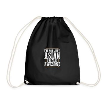 Je ne suis pas seulement asiatique, je suis aussi une asiatique géniale - Sac de sport léger - noir - Devant