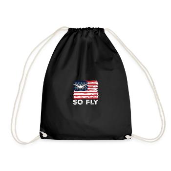 So Fly USA Butterfly Swimming - Drawstring Bag - black - Front