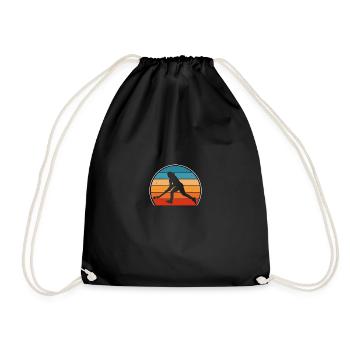 Frauen Feldhockey Hockey Sunset Vintage - Turnbeutel - Schwarz - Vorne