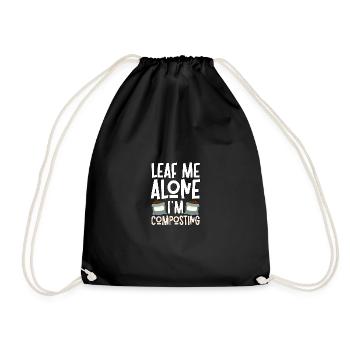 Leaf Me Alone Je composte pour les jardiniers Compost - Sac de sport léger - noir - Devant