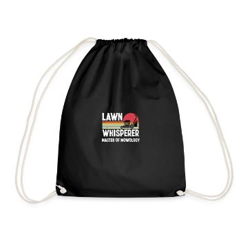 Lawn Whisperer Master Of Mowology Gardening - Drawstring Bag - black - Front