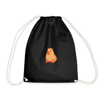 Nettes Capivara reizendes Capivara Zeichnung - Turnbeutel - Schwarz - Vorne