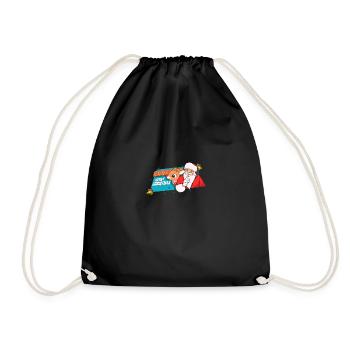 Reindeer Christmas present Merry Christmas - Drawstring Bag - black - Front