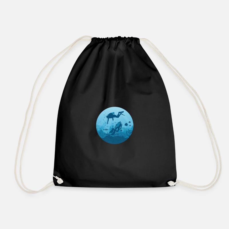 scuba diving - Drawstring Bag - black