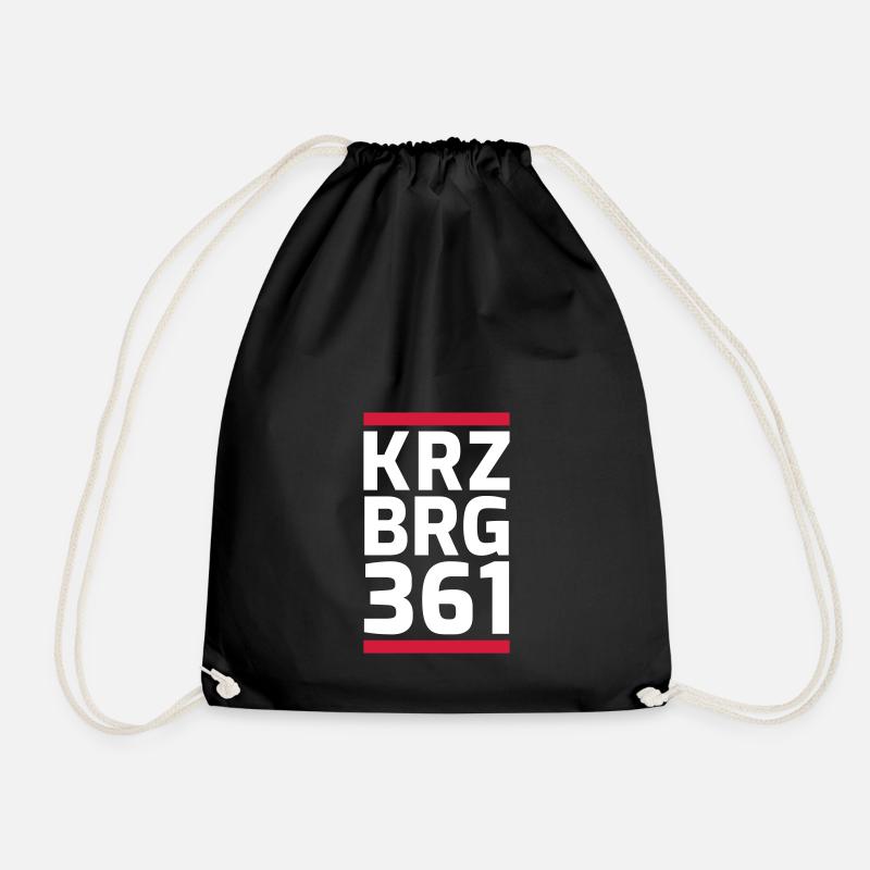 Kreuzberg 361 Design mit freier Farbwahl - Turnbeutel - Schwarz