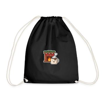 Chocomel warm by the fire cheerful - Drawstring Bag - black - Front