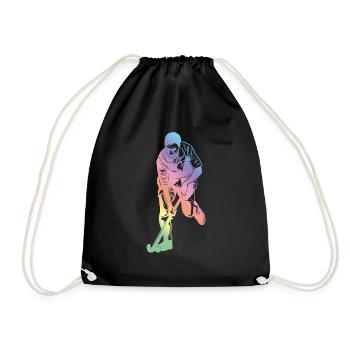 Silhouette de sport de hockey sur gazon - Sac de sport léger - noir - Devant