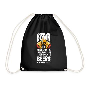 Je peux déguster des bières glacées à la soirée barbecue - Sac de sport léger - noir - Devant