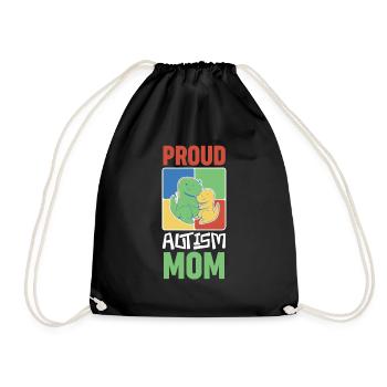 Fière maman autiste - Sac de sport léger - noir - Devant