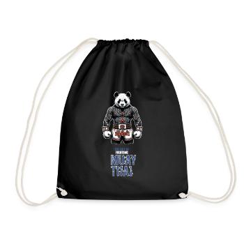Muay Thai Kickboxen und Thaiboxen panda - Turnbeutel - Schwarz - Vorne