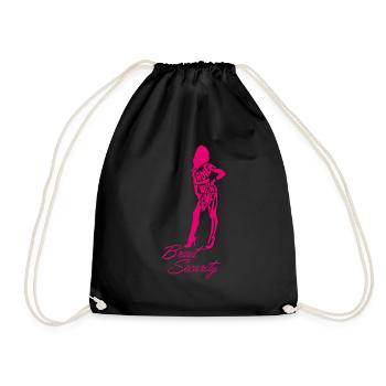 Ladies Night Fever Braut Security pink - Turnbeutel - Schwarz - Vorne