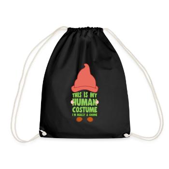 C’est mon costume humain Je suis un cadeau d’amoureux des gnomes - Sac de sport léger - noir - Devant