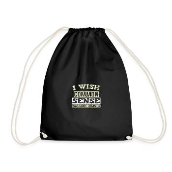 J’AIMERAIS QUE LE BON SENS SOIT PLUS COMMUN - Sac de sport léger - noir - Devant