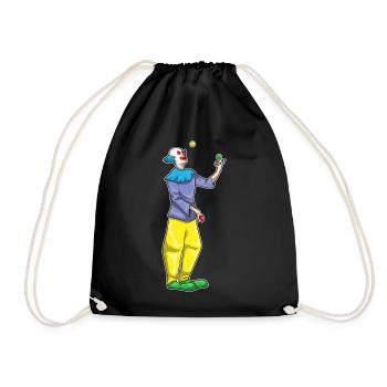 Jonglage d’Halloween avec les clowns - Sac de sport léger - noir - Devant